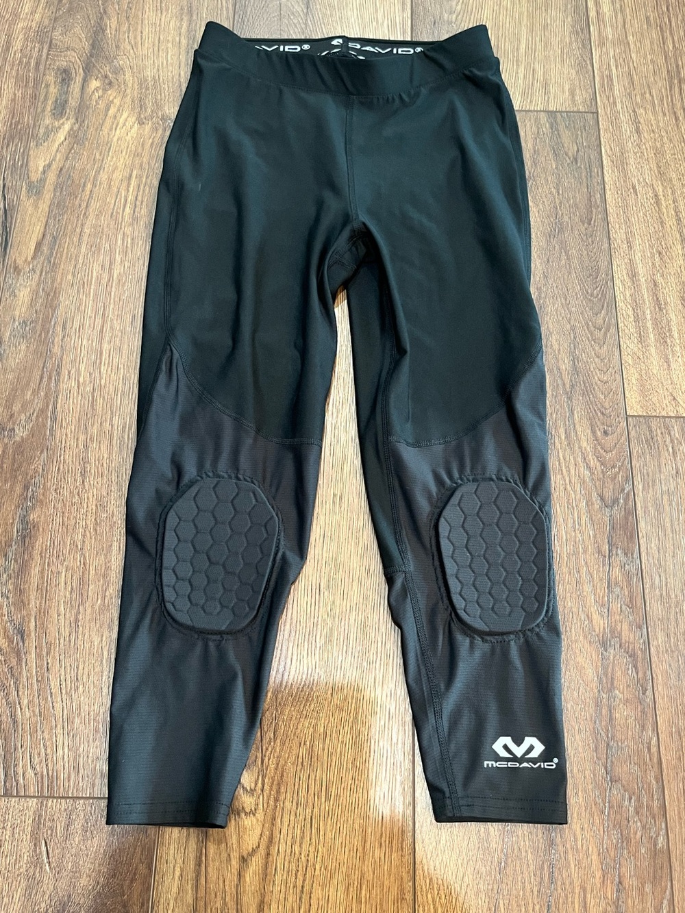 McDavid Women’s HEX 2-Pad 3/4 Compression Tights With Knee Pads Black Size Small